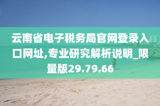 云南省电子税务局官网登录入口网址,专业研究解析说明_限量版29.79.66