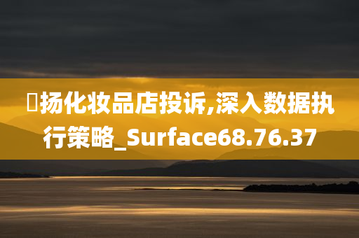 媗扬化妆品店投诉,深入数据执行策略_Surface68.76.37