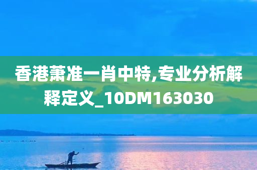 香港萧准一肖中特,专业分析解释定义_10DM163030