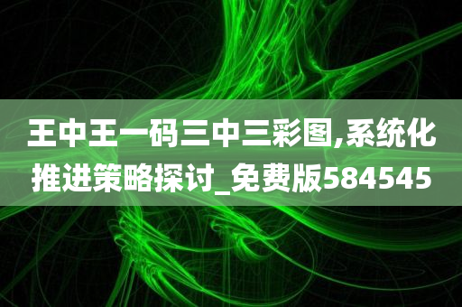 王中王一码三中三彩图,系统化推进策略探讨_免费版584545