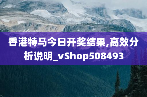 香港特马今日开奖结果,高效分析说明_vShop508493