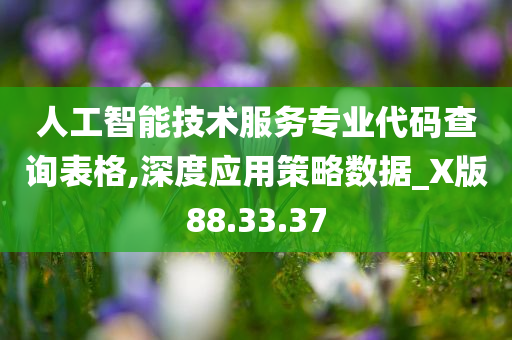 人工智能技术服务专业代码查询表格,深度应用策略数据_X版88.33.37