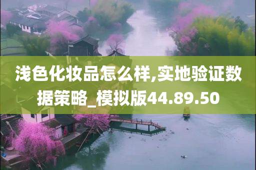 浅色化妆品怎么样,实地验证数据策略_模拟版44.89.50