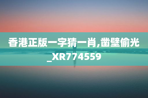 香港正版一字猜一肖,凿壁偷光_XR774559