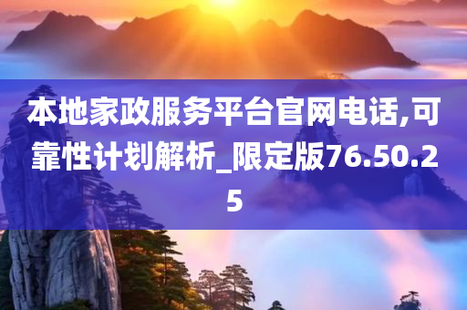 本地家政服务平台官网电话,可靠性计划解析_限定版76.50.25