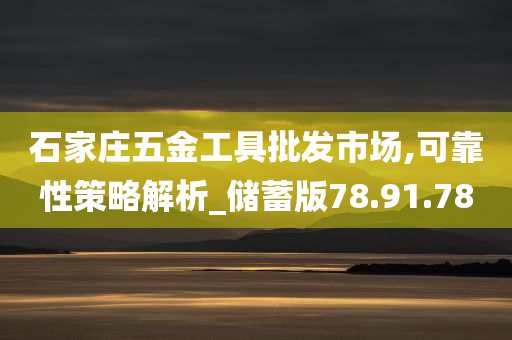 石家庄五金工具批发市场,可靠性策略解析_储蓄版78.91.78