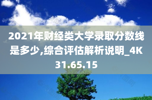 2021年财经类大学录取分数线是多少,综合评估解析说明_4K31.65.15