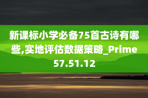 新课标小学必备75首古诗有哪些,实地评估数据策略_Prime57.51.12