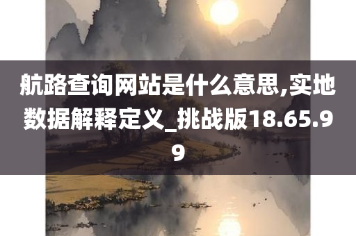 航路查询网站是什么意思,实地数据解释定义_挑战版18.65.99