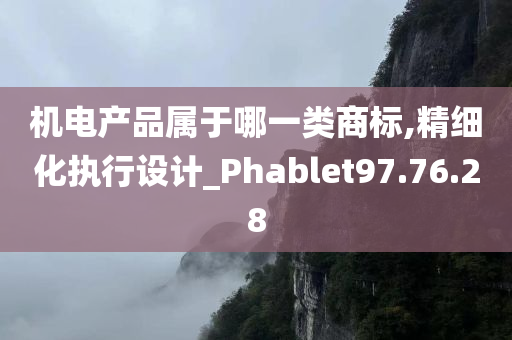 机电产品属于哪一类商标,精细化执行设计_Phablet97.76.28