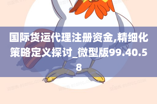 国际货运代理注册资金,精细化策略定义探讨_微型版99.40.58