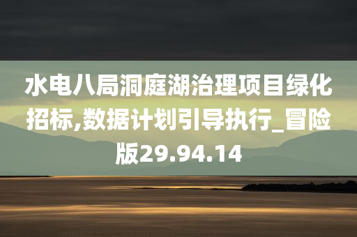 水电八局洞庭湖治理项目绿化招标,数据计划引导执行_冒险版29.94.14