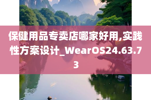 保健用品专卖店哪家好用,实践性方案设计_WearOS24.63.73