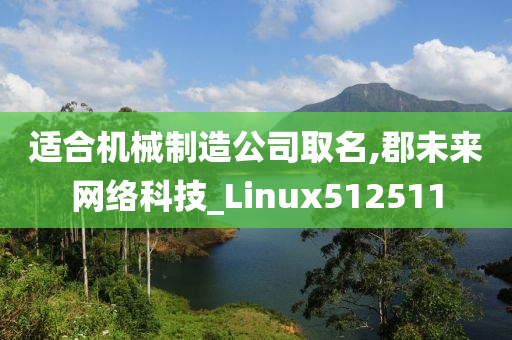 适合机械制造公司取名,郡未来网络科技_Linux512511