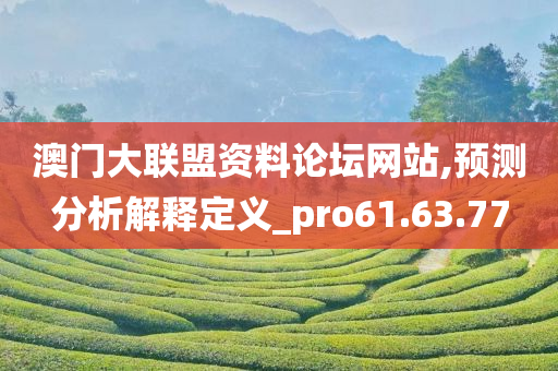 澳门大联盟资料论坛网站,预测分析解释定义_pro61.63.77