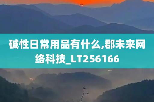 碱性日常用品有什么,郡未来网络科技_LT256166