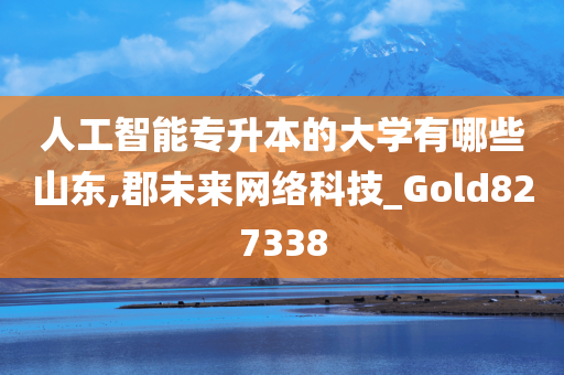 人工智能专升本的大学有哪些山东,郡未来网络科技_Gold827338