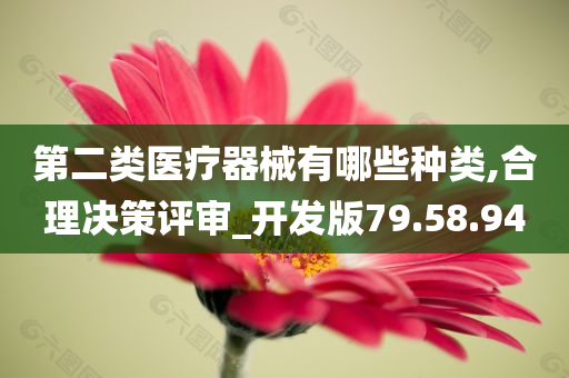 第二类医疗器械有哪些种类,合理决策评审_开发版79.58.94