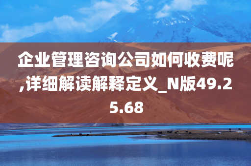 企业管理咨询公司如何收费呢,详细解读解释定义_N版49.25.68