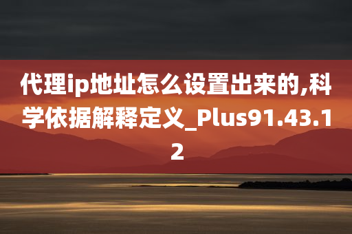 代理ip地址怎么设置出来的,科学依据解释定义_Plus91.43.12