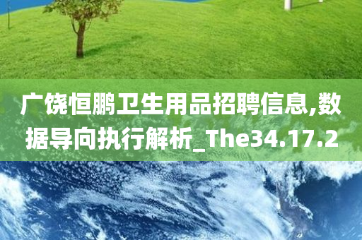 广饶恒鹏卫生用品招聘信息,数据导向执行解析_The34.17.20