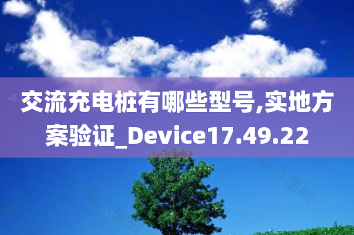 交流充电桩有哪些型号,实地方案验证_Device17.49.22