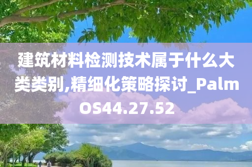 建筑材料检测技术属于什么大类类别,精细化策略探讨_PalmOS44.27.52