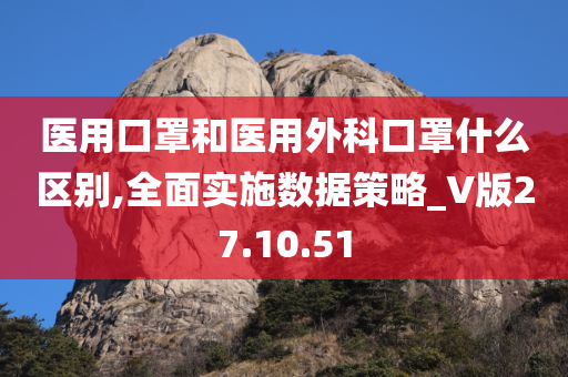 医用口罩和医用外科口罩什么区别,全面实施数据策略_V版27.10.51