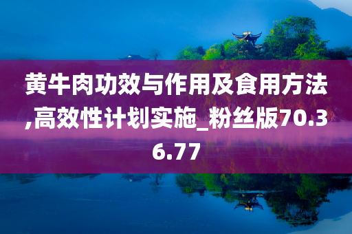 黄牛肉功效与作用及食用方法,高效性计划实施_粉丝版70.36.77