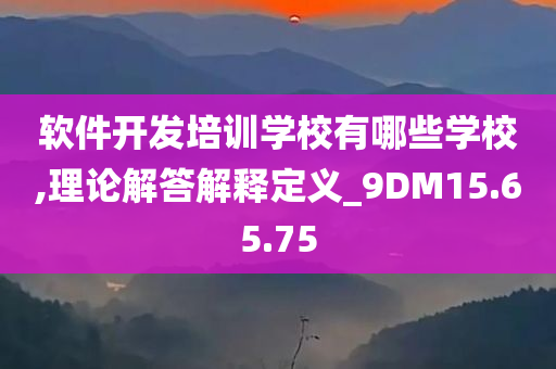 软件开发培训学校有哪些学校,理论解答解释定义_9DM15.65.75