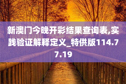 新澳门今晚开彩结果查询表,实践验证解释定义_特供版114.77.19