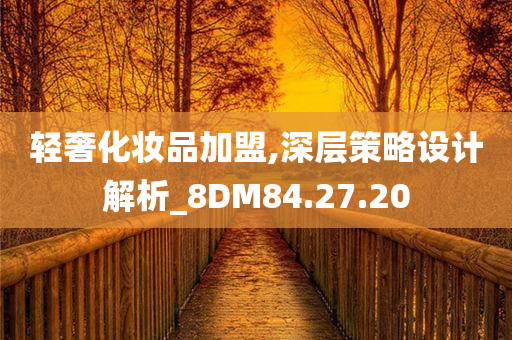 轻奢化妆品加盟,深层策略设计解析_8DM84.27.20