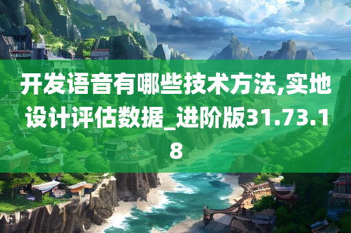 开发语音有哪些技术方法,实地设计评估数据_进阶版31.73.18