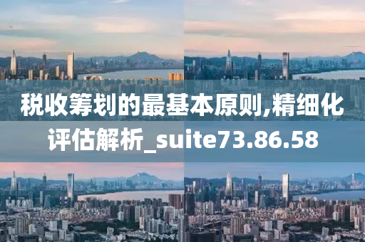 税收筹划的最基本原则,精细化评估解析_suite73.86.58