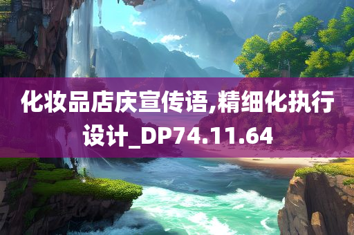 化妆品店庆宣传语,精细化执行设计_DP74.11.64