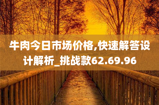 牛肉今日市场价格,快速解答设计解析_挑战款62.69.96