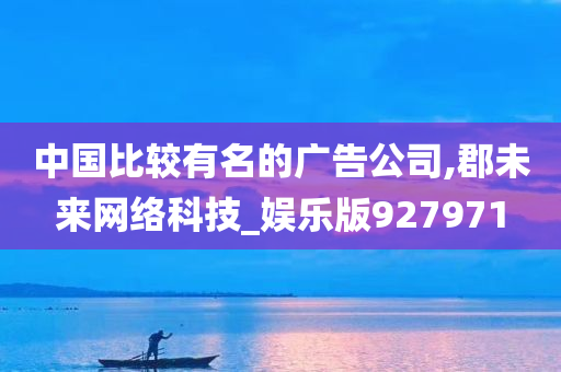 中国比较有名的广告公司,郡未来网络科技_娱乐版927971