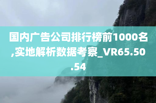 国内广告公司排行榜前1000名,实地解析数据考察_VR65.50.54