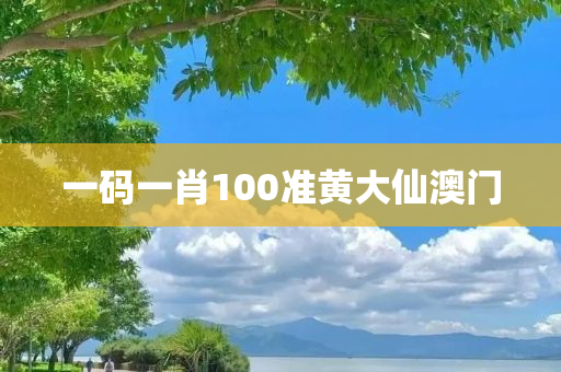 一码一肖100准黄大仙澳门