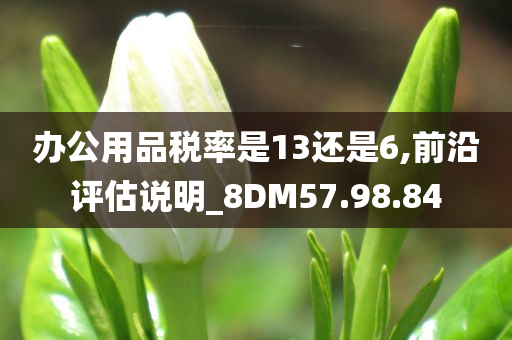 办公用品税率是13还是6,前沿评估说明_8DM57.98.84