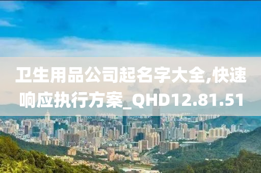 卫生用品公司起名字大全,快速响应执行方案_QHD12.81.51