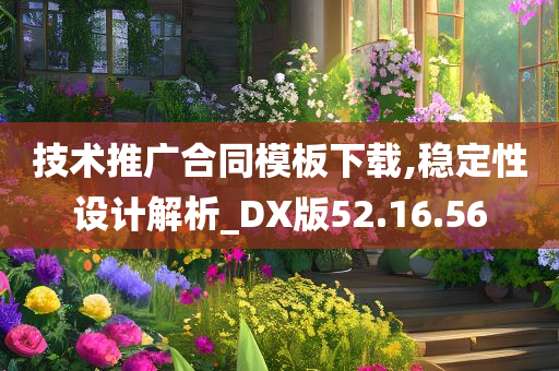 技术推广合同模板下载,稳定性设计解析_DX版52.16.56