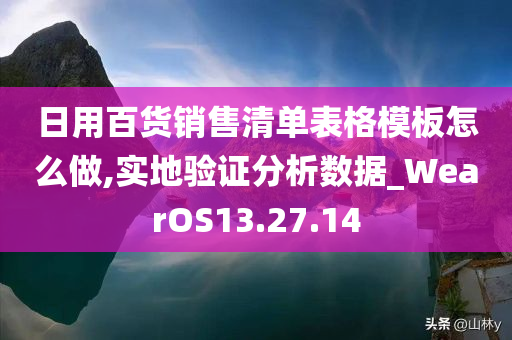 日用百货销售清单表格模板怎么做,实地验证分析数据_WearOS13.27.14