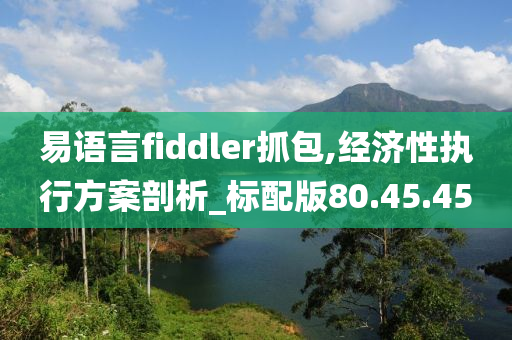 易语言fiddler抓包,经济性执行方案剖析_标配版80.45.45