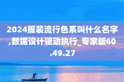 2024服装流行色系叫什么名字,数据设计驱动执行_专家版60.49.27