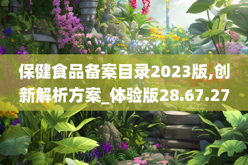 保健食品备案目录2023版,创新解析方案_体验版28.67.27