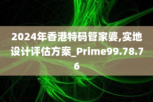 2024年香港特码管家婆,实地设计评估方案_Prime99.78.76