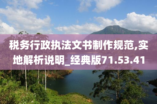 税务行政执法文书制作规范,实地解析说明_经典版71.53.41