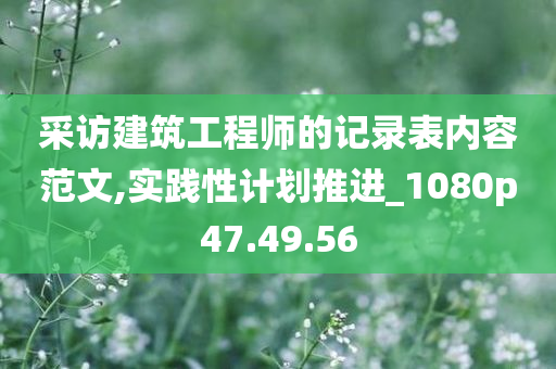 采访建筑工程师的记录表内容范文,实践性计划推进_1080p47.49.56