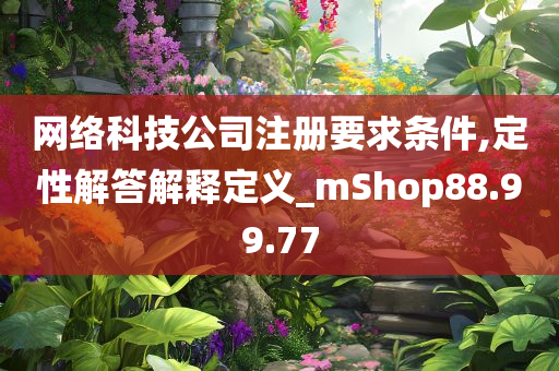 网络科技公司注册要求条件,定性解答解释定义_mShop88.99.77